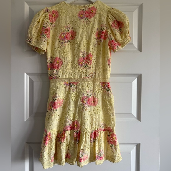 LOVESHACKFANCY Bea Cotton Eyelet Mini Dress - Picture 12 of 16